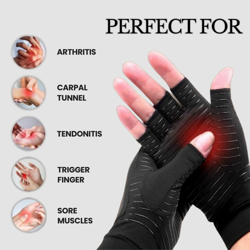 Copper Therapy Gloves for Hand Pain