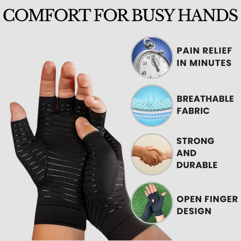 Copper Therapy Gloves for Hand Pain